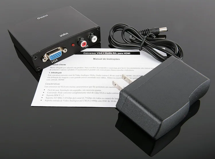 Производитель преобразователь из VGA в HDMI с аудио VGA toHDMI железный ящик VGA в HDMI видео 1080P