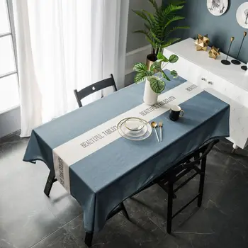 

Northern Europe Tablecloth Concise Waterproof Defence Burn Tablecloth Rectangle Tea Table Cloth Television Cabinet Tablecloths