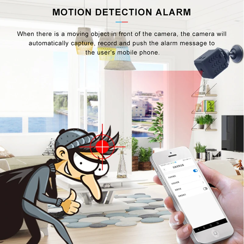 WD5 Mini Wifi Camera IP Home Security HD 1080P DVR Night Vision Remote Camera Smart Alarm Cloud Storage