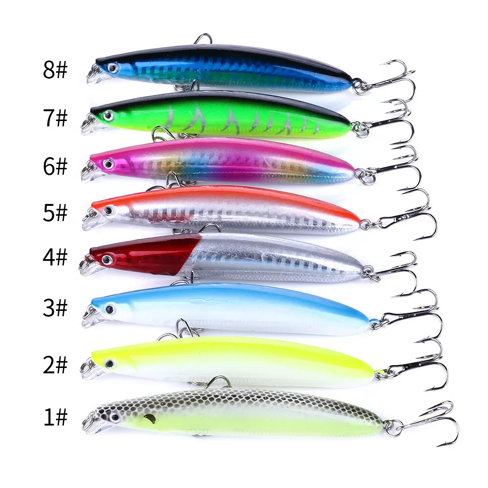 Boat Fishing Hard Bait Long Minow 12cm 5 Colors Bionic Bait Fishing  Treblehook Minnow - China Fishing Lure and Fishing Tackle price