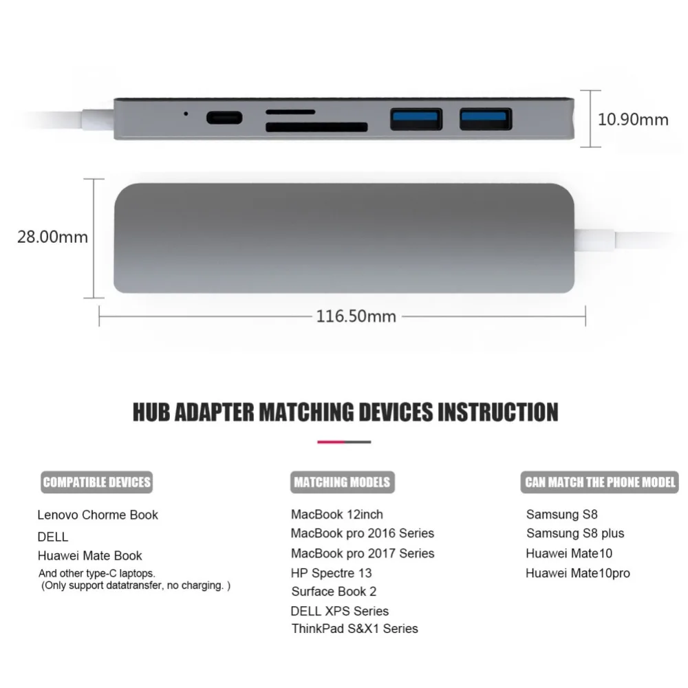 Ugreen USB C к USB 3,0 хаб Тип C адаптер 3,1 конвертер HDMI VGA SD кард-ридер