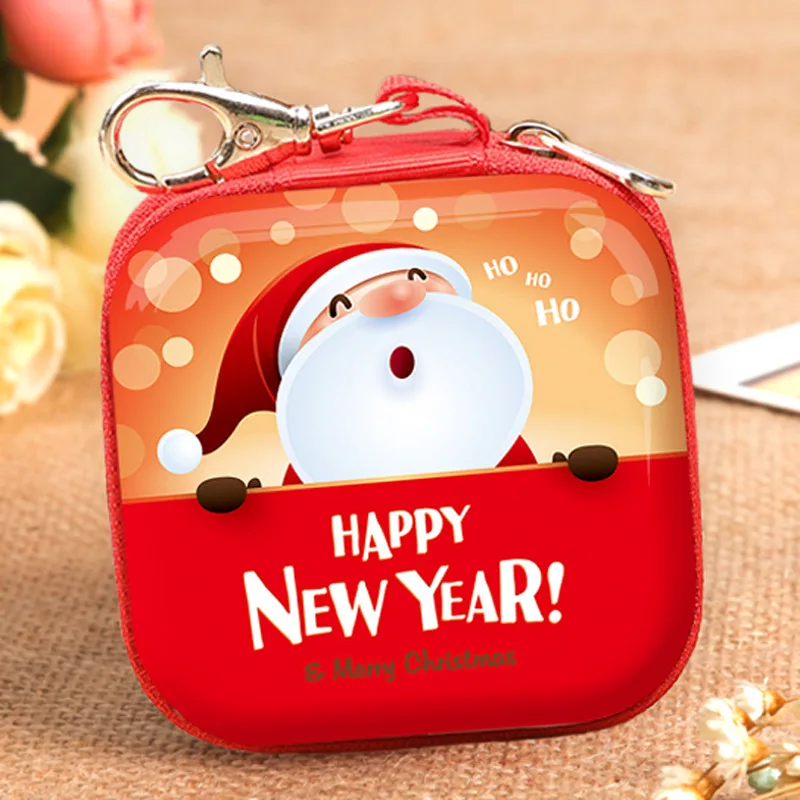 Милый мини кошелек для монет с рождеством снеговик олень подарок детей на молнии