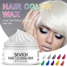 10 colors Hair color wax Strong And Hold Unisex Hair Wax Black Color Hair Clay Temporary Hair Dye For Hair Styling