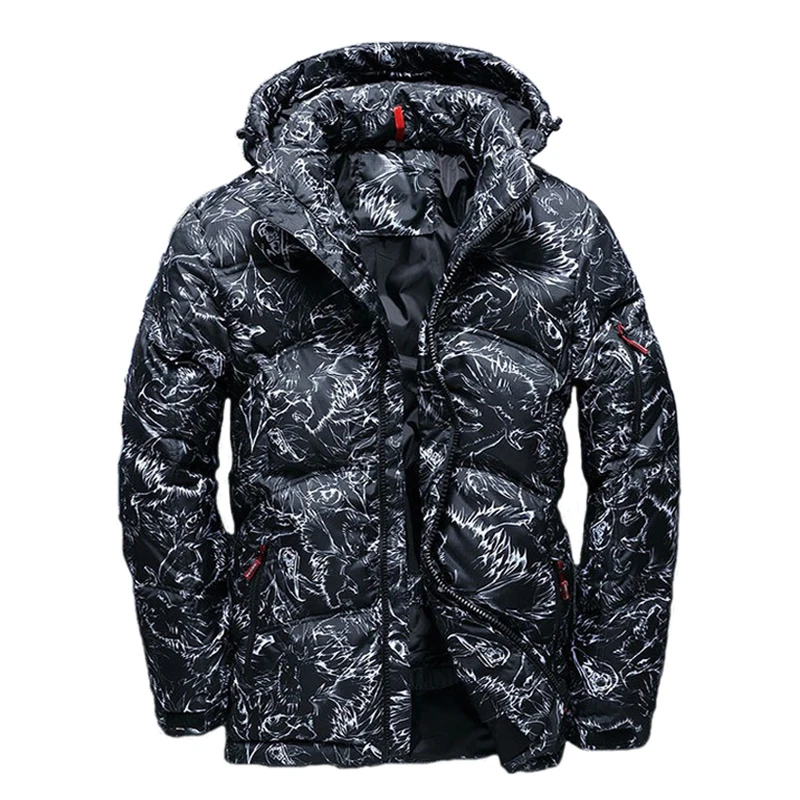 Новое высокое качество зимнее теплое пальто с капюшоном, пальто парки с капюшоном Повседневное мужской Slim с несколькими карманами, верхняя одежда камуфляжные куртки;