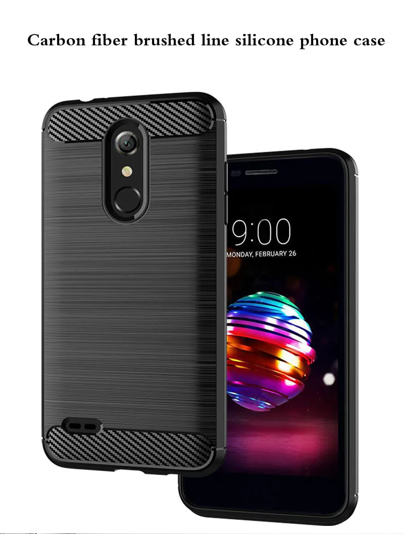 

Suitable for LG Fortune2 Zone4 Rebel4 Phoenix4 it V36 X4 K10 PLUS Alpha shockproof classic brushed texture silicone phone case