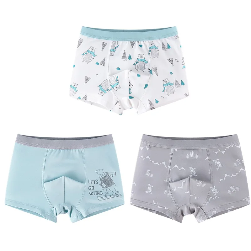 3 Pcs/lot Cartoon Boys Underwear Soft Breathable Kids Boxer 3-14Yrs Baby Panties Kawaii Boy Underpants - Цвет: A