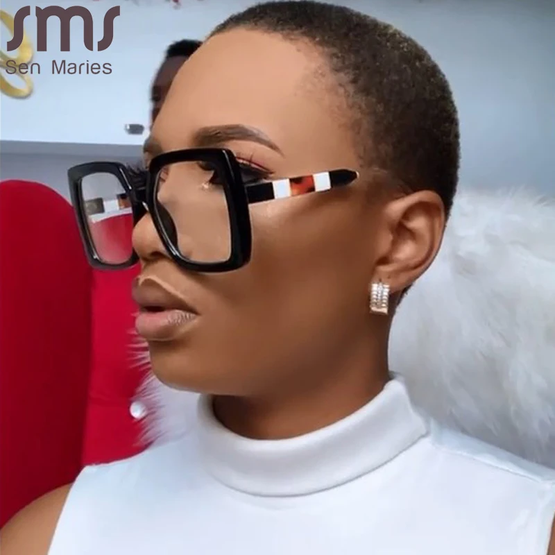 Montature per occhiali da vista quadrate donna uomo occhiali da vista  trasparenti oversize montatura per miopia occhiali da vista firmati da vista|Women's  Eyewear Frames| - AliExpress