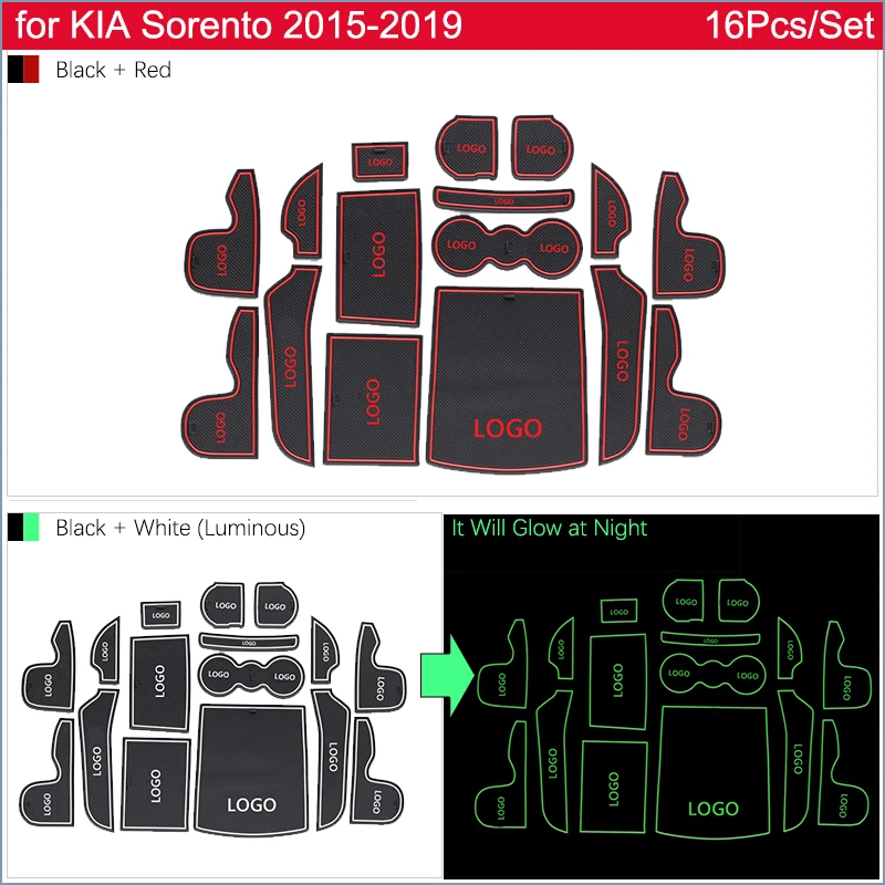 Противоскользящая дверная резиновая подушка для KIA Sorento Prime UM MK3~ автомобильный коврик аксессуары для интерьера