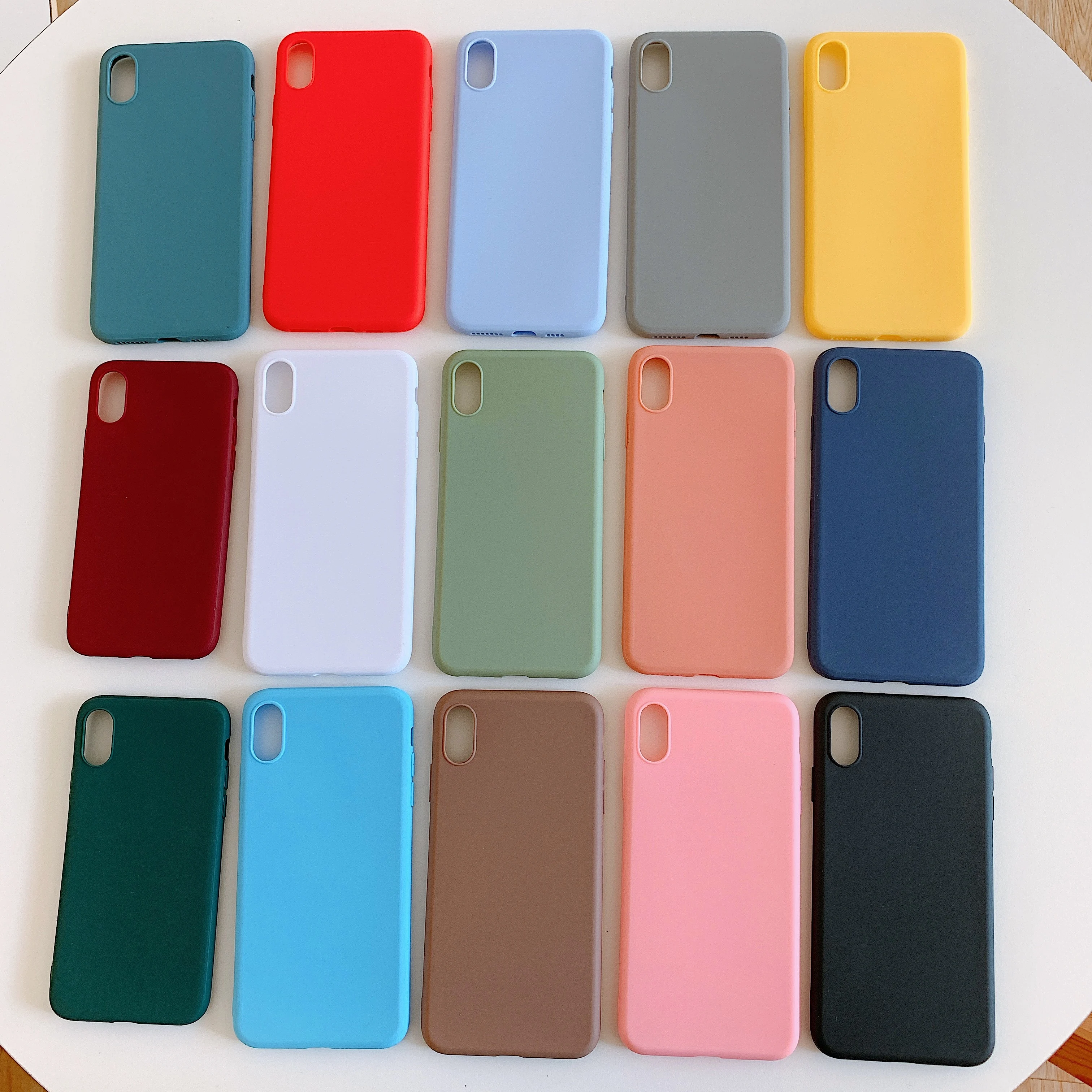 17 Candy Colors Silicone Case For Xiaomi Redmi Note 8 Pro 8T 7 7A 8A K20 K30 5 6 Pro 8 T Xiomi Matte Soft Tpu Back Cover Fundas