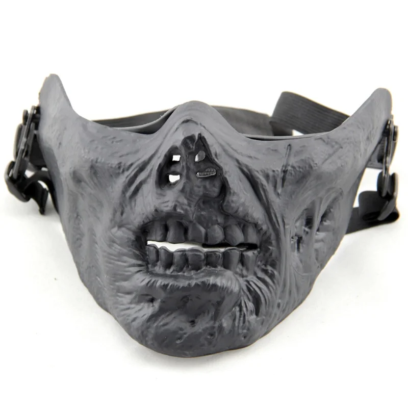  Half Face Zombie Skull Horror Airsoft Paintball Tactical Masks Military Army Wargame Hunting Scary 