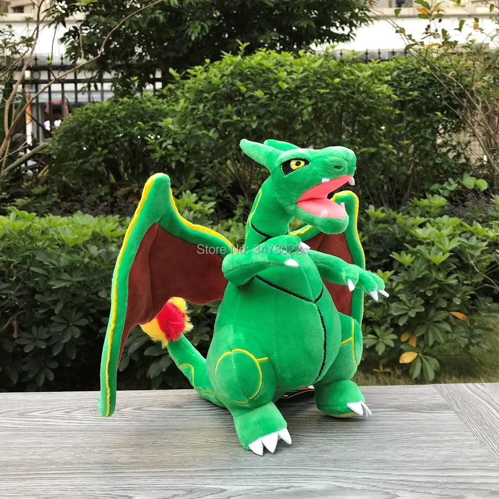 Аниме Дракон Чаризард Rayquaza Fusion плюшевая мультяшная мягкая игрушка кукла 10"
