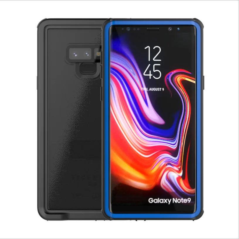 Водонепроницаемый защитный чехол для телефона samsung galaxy A50 A70 A40 A20 Note 8 9 10 S8 S9 S10 plus чехол для телефона r - Цвет: Синий