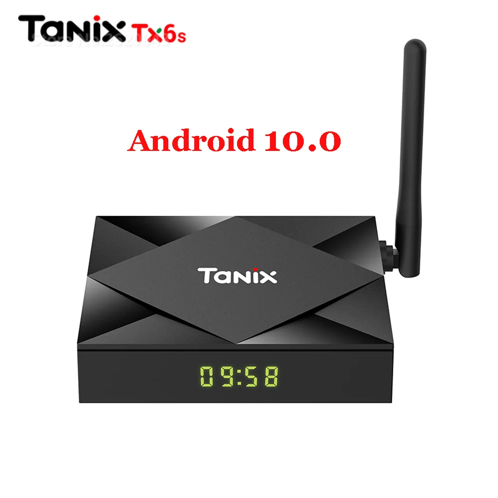 ТВ приставка Tanix Tx6s Android 10 0 Allwinner H616 4 Гб 32 ГБ 2 4G + Wi Fi Bluetooth 6K медиаплеер 64