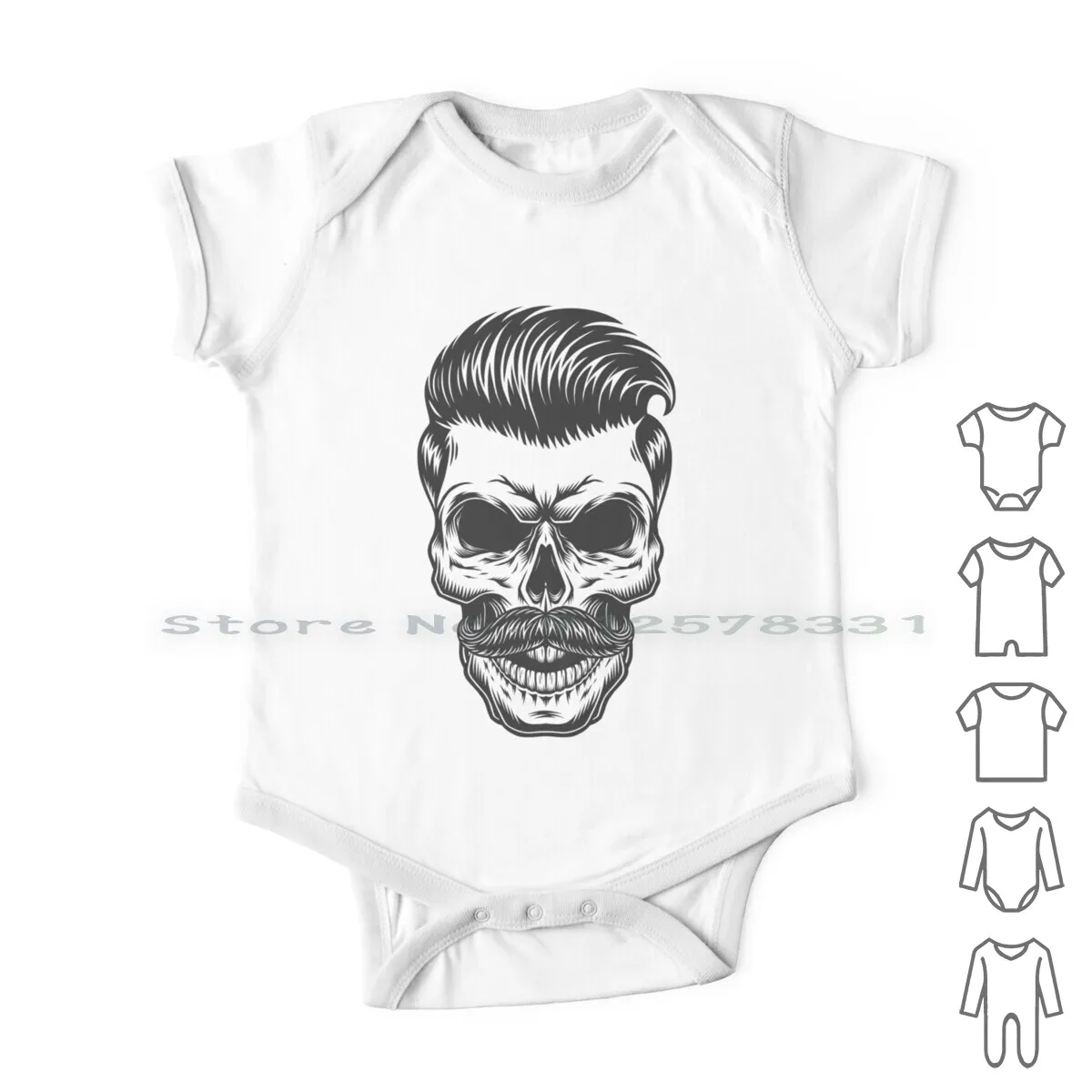 

Skull Face Newborn Baby Clothes Rompers Cotton Jumpsuits Death Horror Spooky Scary Bones Dead Skeleton Witch Ghost Hairy