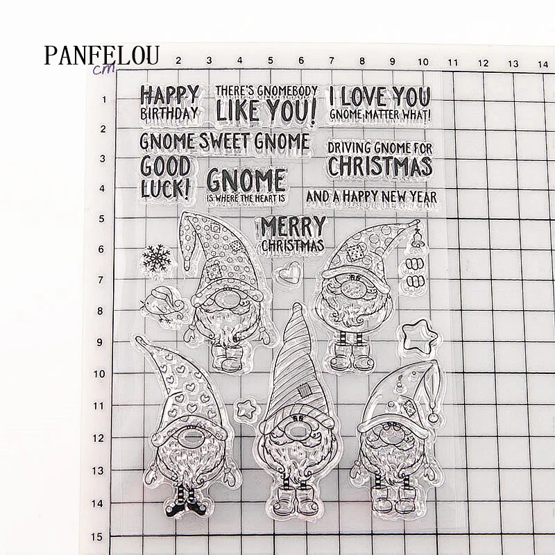 PANFELOU 10,5x15 см Рождественский эльф прозрачный силиконовый прорезиненный прозрачный штамп мультфильм для скрапбукинга/DIY Рождественский свадебный альбом