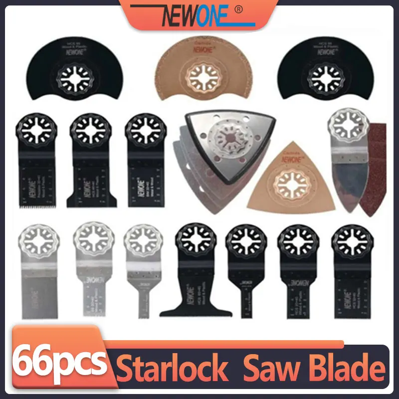 Комплект лезвий для пилы NEWONE 66 шт. Starlock E cut набор колеблющихся резки дерева