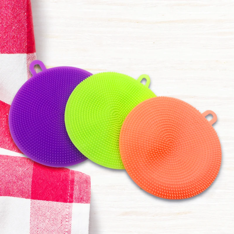 Силиконовая губка для мытья посуды скребок кухонной очистки антибактериальное