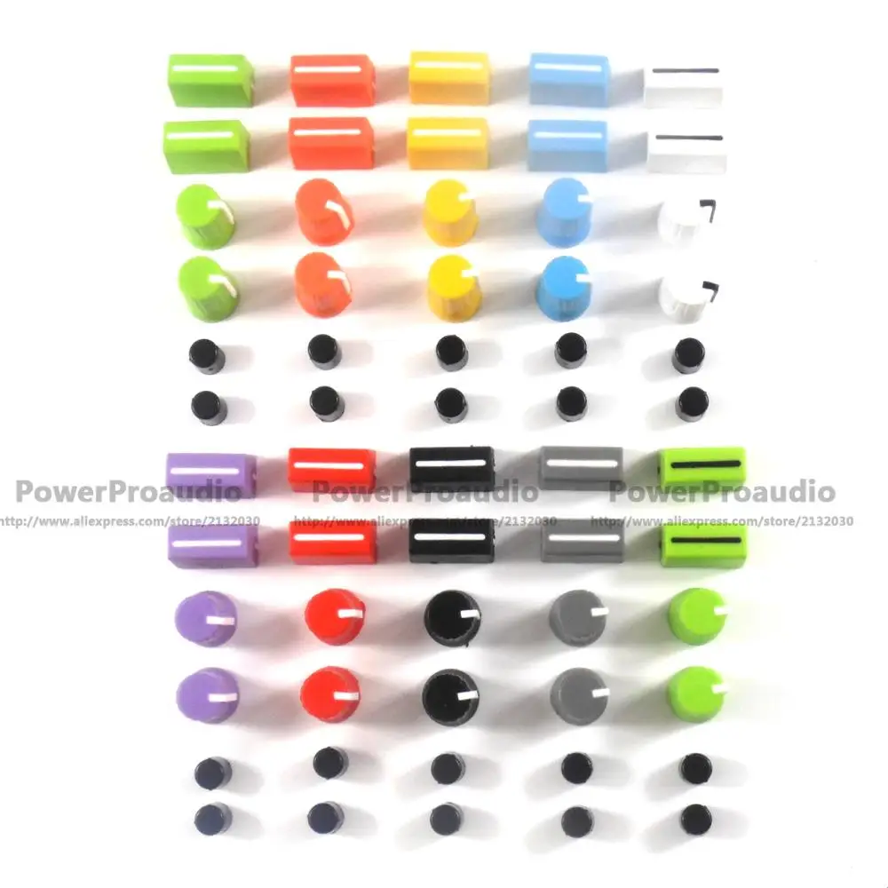 20pcs Rotary Knob+20 Pcs Fader Cap For Rane Mixer Ttm 57 61 62 64 68