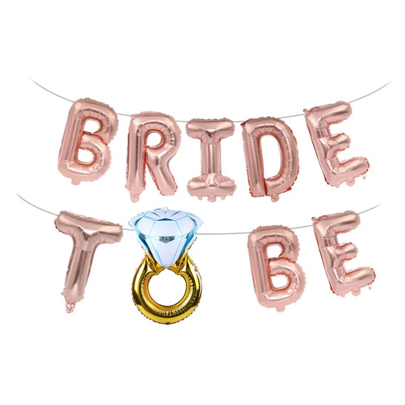Трансграничной Лидер продаж 16-дюймовый Шпилька, с надписью "Bride to Be" буквами Комбинированный воздушный шар из фольги бакалавра вечерние украшения декоративный шарик