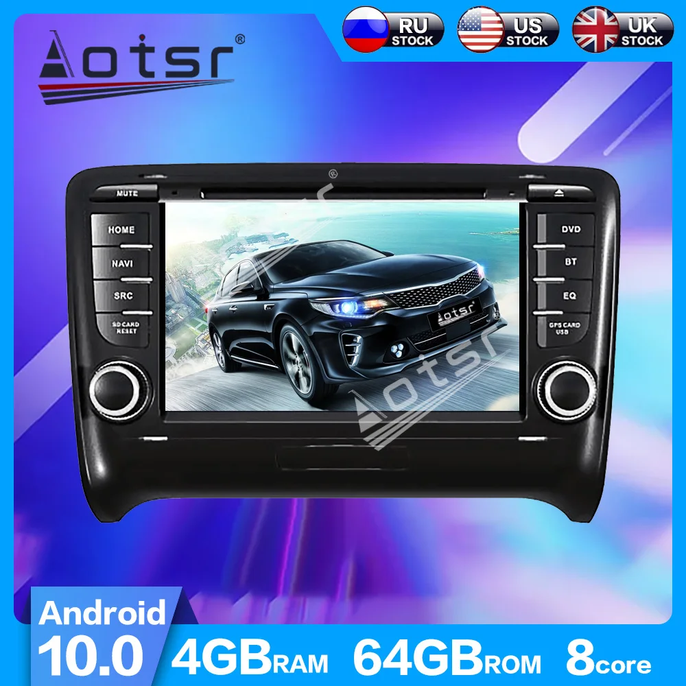 Магнитола AOTSR Android 10 0 для Audi TT 2006-2014 мультимедийный проигрыватель магнитофон с