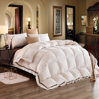 

GXC 95 % White Goose/Duck Down Quilt Duvets five star hotel Winter Comforters 100% Cotton Cover Queen King Size