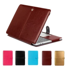 Винтажный чехол из искусственной кожи для Apple Macbook Air Pro retina 11 12 13,3 15 для Macbook Air 13 A1932 чехол для ноутбука Fundas