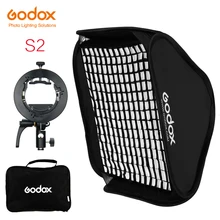 Godox S2 Speedlite Flash Holder Bracket + Softbox Honingraat met Bowens Mount voor Godox V1 TT685 V860II TT350 AD200 flash