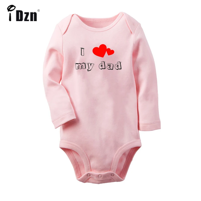 Дизайнерский комбинезон для новорожденных с надписью «I love my mom dad sister brother»; комбинезон с длинными рукавами для малышей; хлопковая одежда; Рождественский подарок - Цвет: JaBaby2802PC