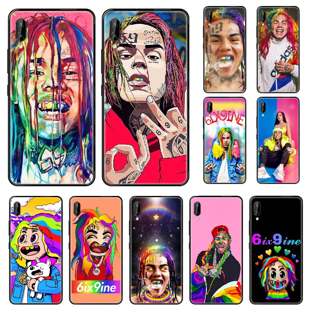 Чехол Tekashi69 6ix9ine для телефона Huawei Honor Mate 5 6 7 8 9 10 20 A C X Lite черный бампер из ТПУ 3D
