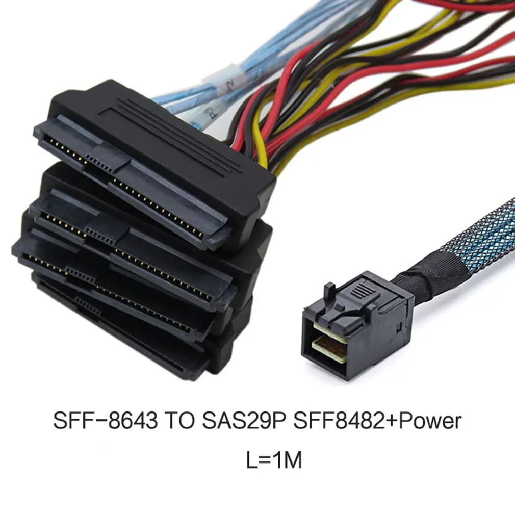 SFF-8643 для SFF-8482 компьютерный жесткий диск кабель для передачи данных Mini Sas