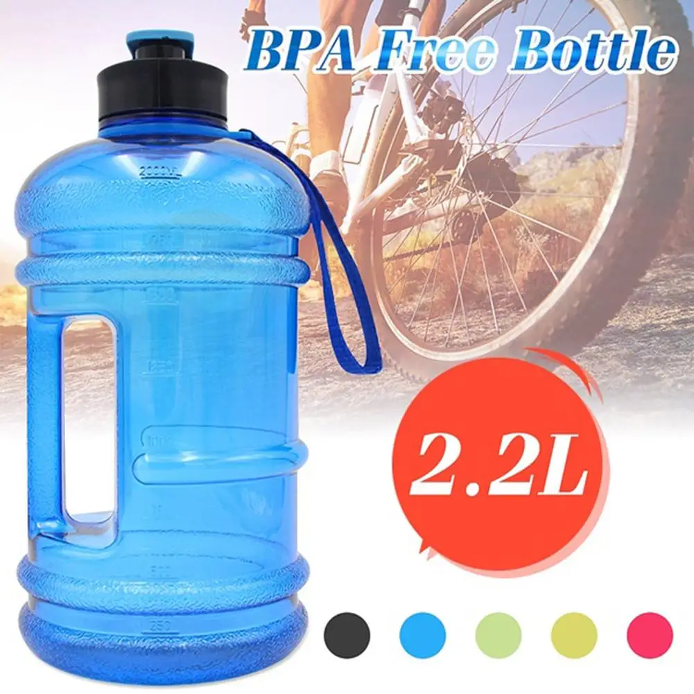 2.2L портативный Открытый путешествия Bpa бесплатно бутылка для воды Тренажерный Зал Фитнес питьевой чайник с ручкой не подходит для горячей жидкости