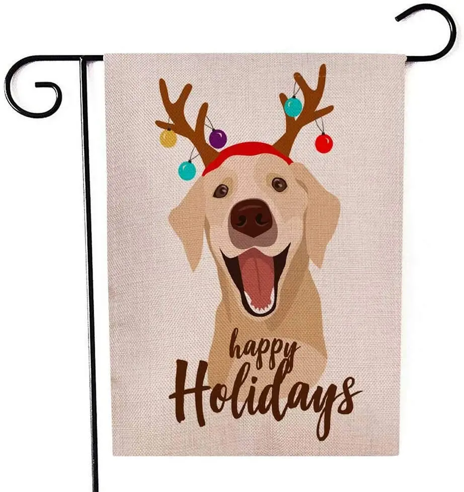 Christmas Flag Outdoor Flags 12x18 Inch Double Sided Santa Greeting Card Decorative Yard Decorations House | Дом и сад