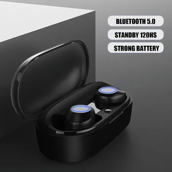 

Wireless bluetooth 5.0 Earphone Mini Earbuds With Mic Charging Box TWS Wireless Stereo Sport Bilateral Calls Earphone For Phone