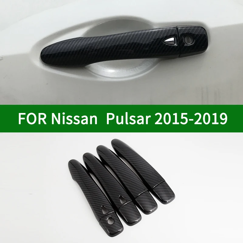 

Чехол для ручки двери автомобиля NISSAN Pulsar C13 2015-2019, чехол с узором из углеродного волокна, отделка 2016 2017 2018