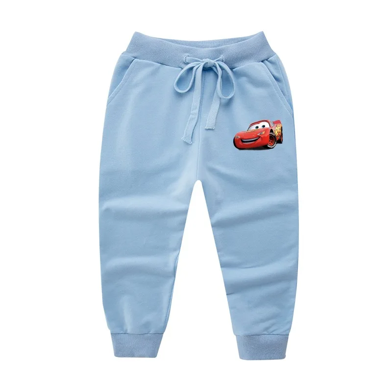 Light blue Детские штаны Новые повседневные спортивные штаны для мальчиков на весну и осень детские штаны из хлопка с рисунком детские штаны с эластичной резинкой - Цвет: Light blue