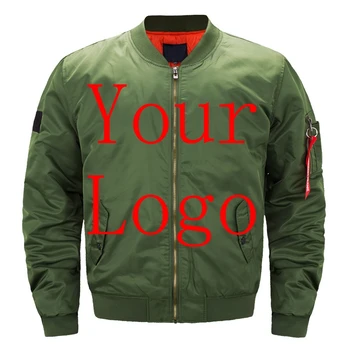 

custom made Jacket Men Your logo customize Bomber Flight Pilot Air Force Male Army Motorcycle Race Coats