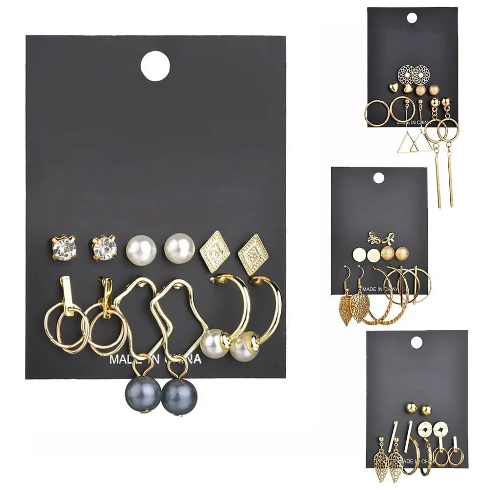 

Fashion Simple Geometric Pearl Earrings Temperament Pendant Earrings Jewelry Earrings Set Earrings Women's Punk Earrings Par ea3