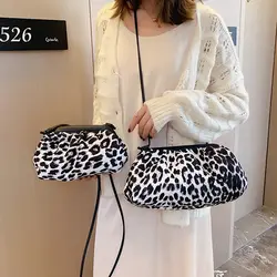 Ретро леопардовая женская сумка на застежке, сумки через плечо, дизайнерские сумки-мессенджеры, повседневная сумка из искусственной кожи