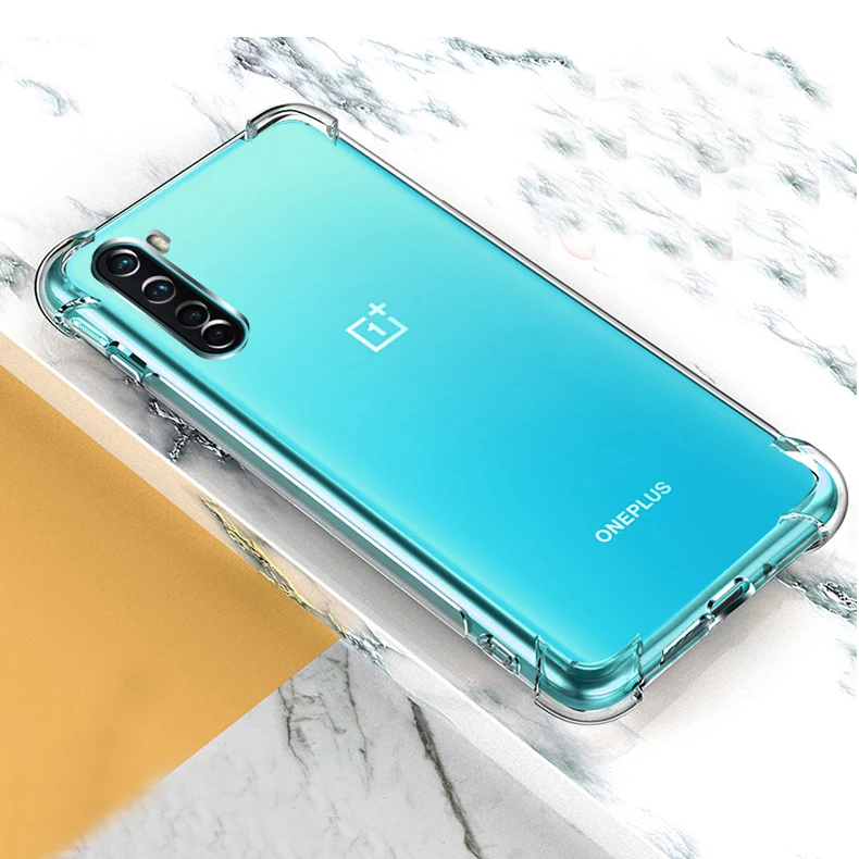 Мягкий прозрачный ТПУ чехол для OnePlus Nord подушка безопасности противоударный