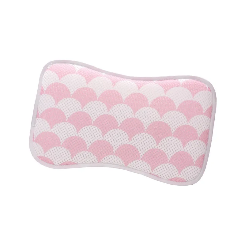 Pink 1 All Season Infant Baby Boys Girls Breathable Washable Anti Flat Head Baby 3D Pillow 3D Mesh Fabric Head Shaping Sleeping Pillow - Цвет: Pink 1