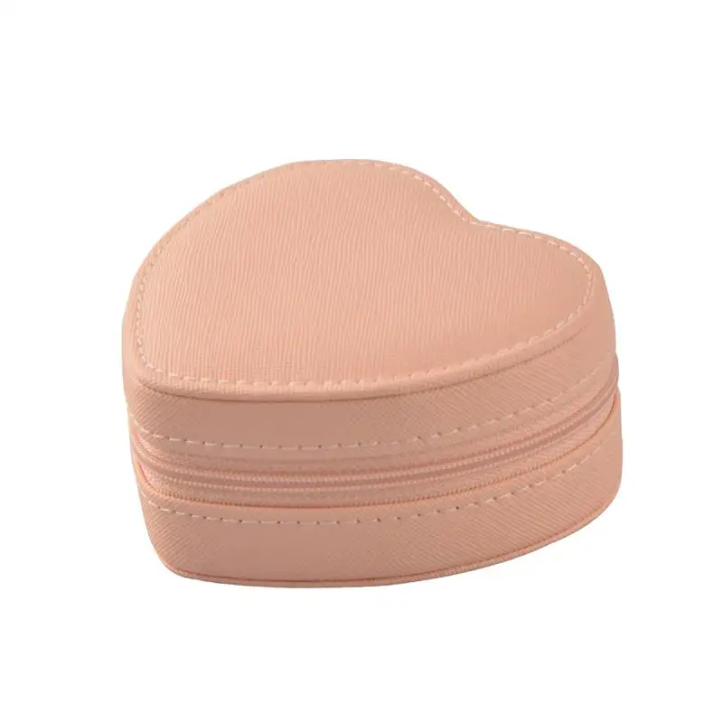 

Heart Shape Portable Jewelry Box Storage Case Necklace Earrings Rings Jewelry Organizer Display Storage Case Organizer For Women