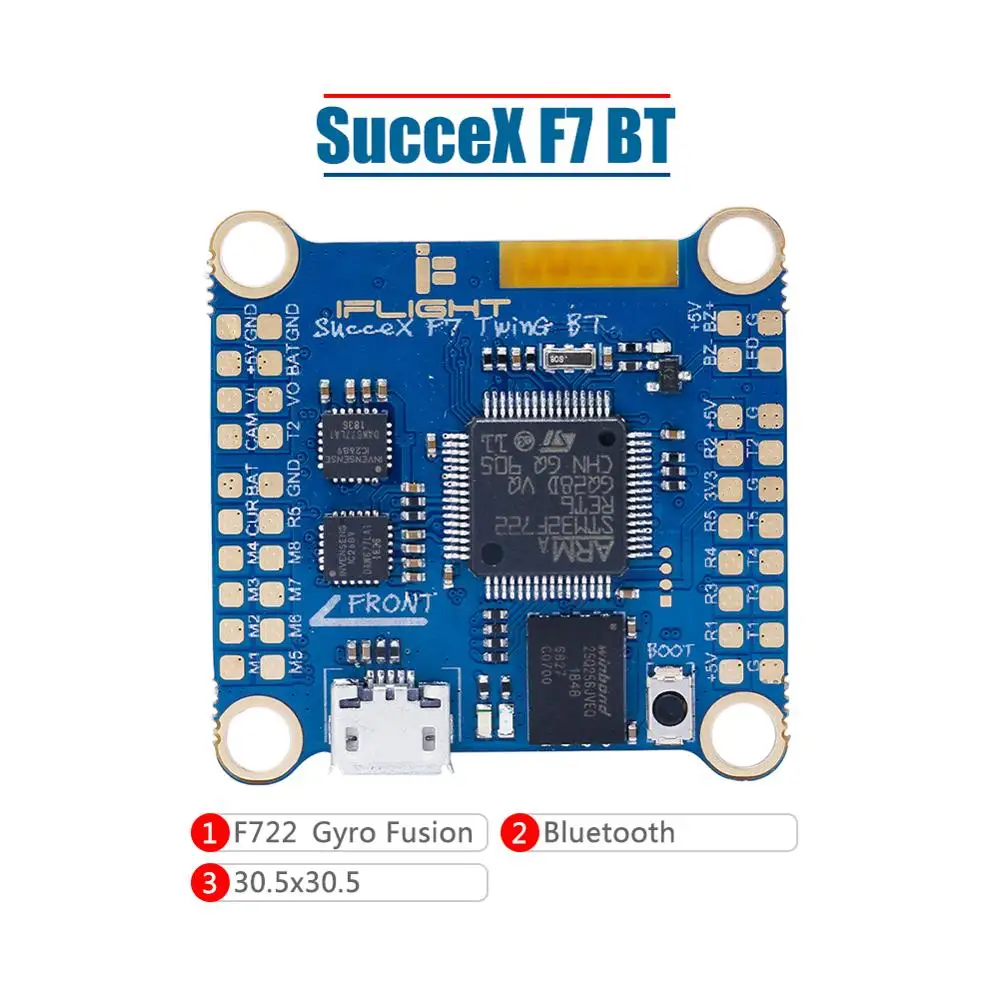 Контроллер полета iFlight SucceX F7 TwinG BlueTooth BT STM32F722RET6 (двойной ICM20689) с - Цена: 