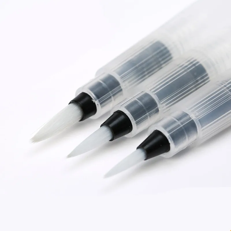 Pincel de pintura con tinta de cepillo de agua, rotulador de pintura de cabeza suave de Color agua, dibujo y caligrafía, suministros escolares, novedad