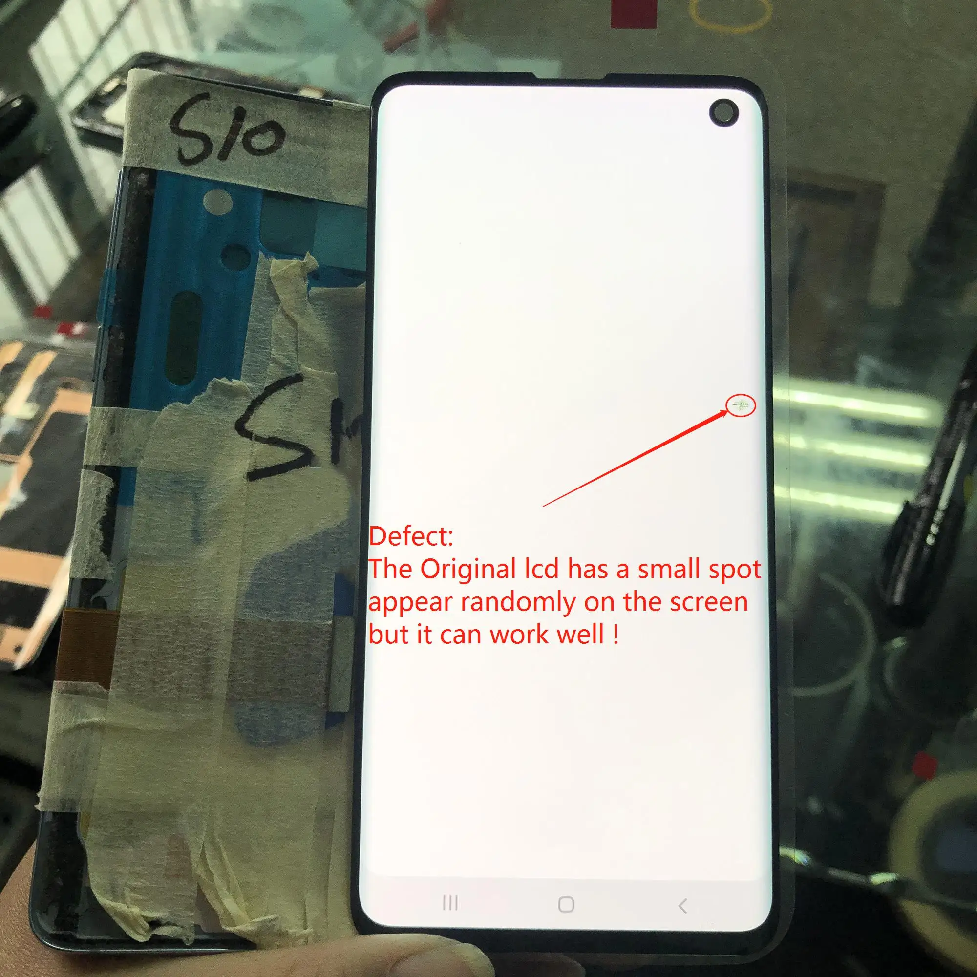 Новый оригинальный ЖК дисплей AMOLED S10 с маленькой черной точкой для SAMSUNG Galaxy G973F/DS