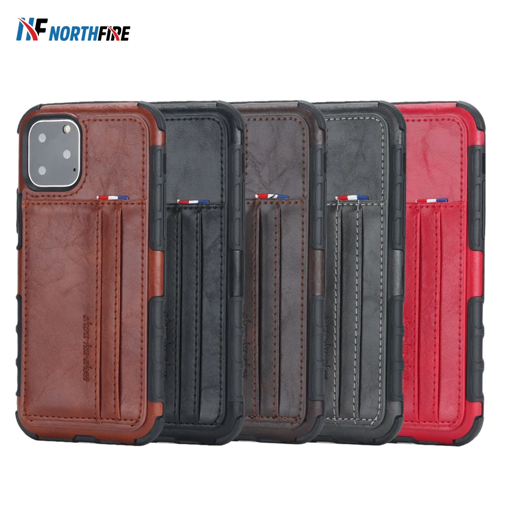 NORTHFIRE в стиле ретро из искусственной кожи карман для карт чехол для iPhone 11/11 Pro Max XR X XS Max 6/6 S/7/8 Plus накладка на заднюю панель с отделением для Coque Fundas