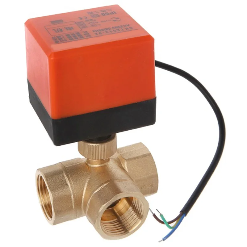 

Ac220V Dn25 3 Way Motorized Ball Valve Electric Three Line Two Way Control Ac 220V Lsd Tool Electric Actuator Ball Valve