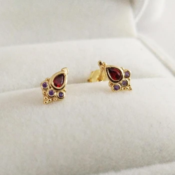 

LOZRUNVE Dainty Jewelry Solid 925 Silver CZ Stone Dainty Tiny Stud Earring Jewelry