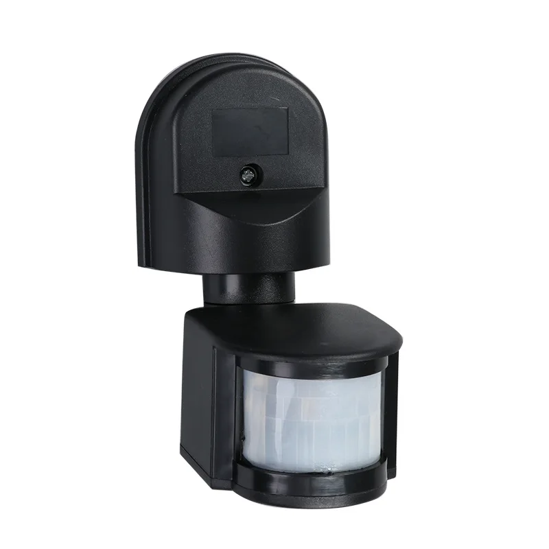 Black AC 110-240 В Открытый PIR датчик движения переключатель настенный светильник лампа 160 градусов датчик детектор движения PIR датчик светодиодный переключатель - Цвет: Black