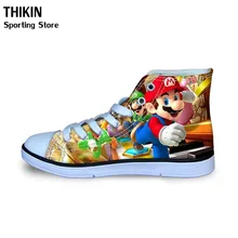 Детские кроссовки с изображением героев мультфильма «Супер Марио» для мальчиков и девочек; спортивная обувь для детей; детская дышащая парусиновая обувь; прогулочная обувь;