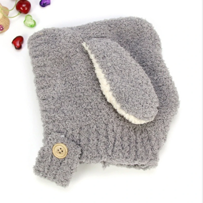 1pcs Hat Children Winter Caps Hats Warm Baby Beanie For Boys Girls Cap Cotton Ear Hat for Infant Boys Girls